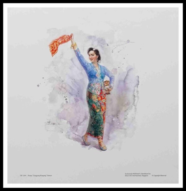 SH 1614C Nonya "Ronggeng" Dancer 3×3 Mini Print – Fan S.H.