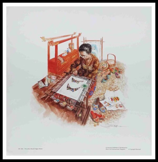 SH 1636C Nonya Beaded Slipper Maker 3×3 Mini Print – Fan S.H.