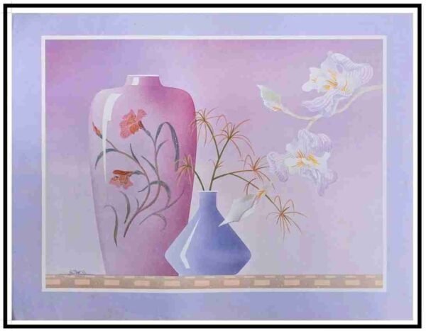 ARI 476 Deco Vase W/ Iris