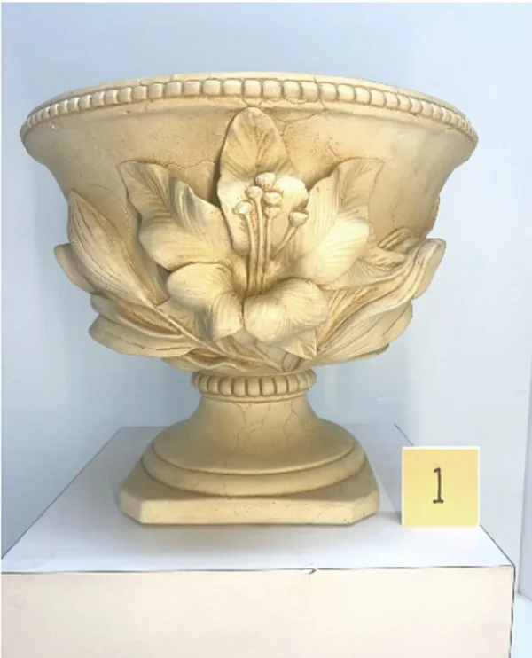 IDN-001 Terracotta Sandstone handcrafted Floral Vase