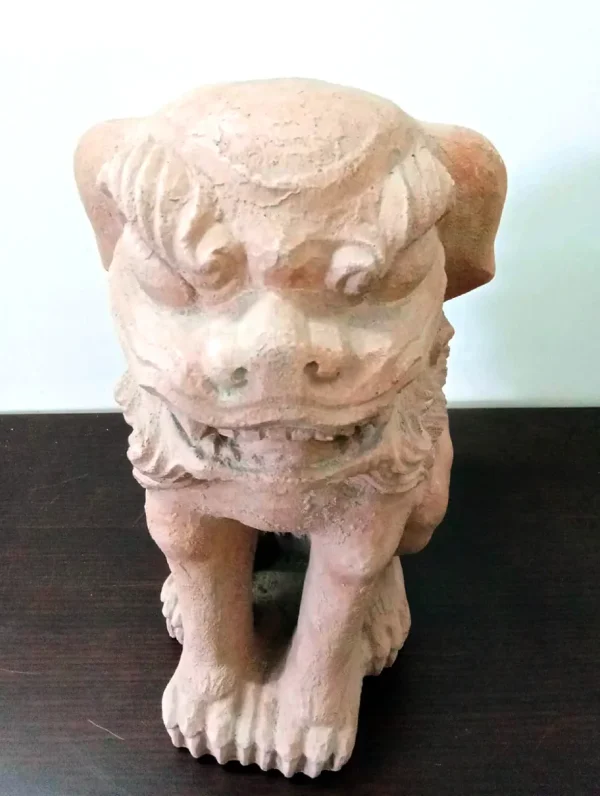 IDN-056 Terracotta Sandstone handcrafted Antique Lion Sculpture