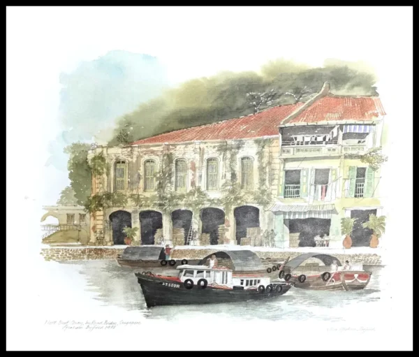 BF 614C  Singapore River 7x5 Mini Print - G. Byfield