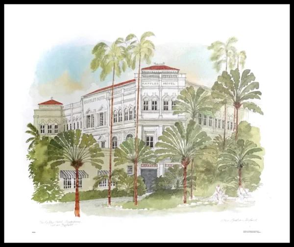 BF 619C The Raffles Hotel (2)  7×5 Mini Print – G. Byfield